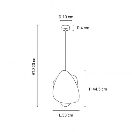 Lampe de plafond Screen Cannage Noir XS