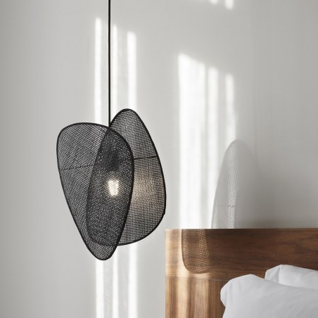 Lampe de plafond Screen Cannage Noir XS