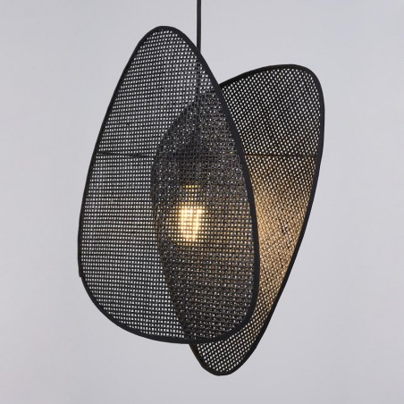 Lampe de plafond Screen Cannage Noir XS