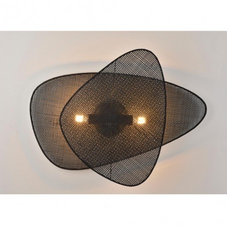 Applique Murale Screen Cannage Noir (2 lumieres)