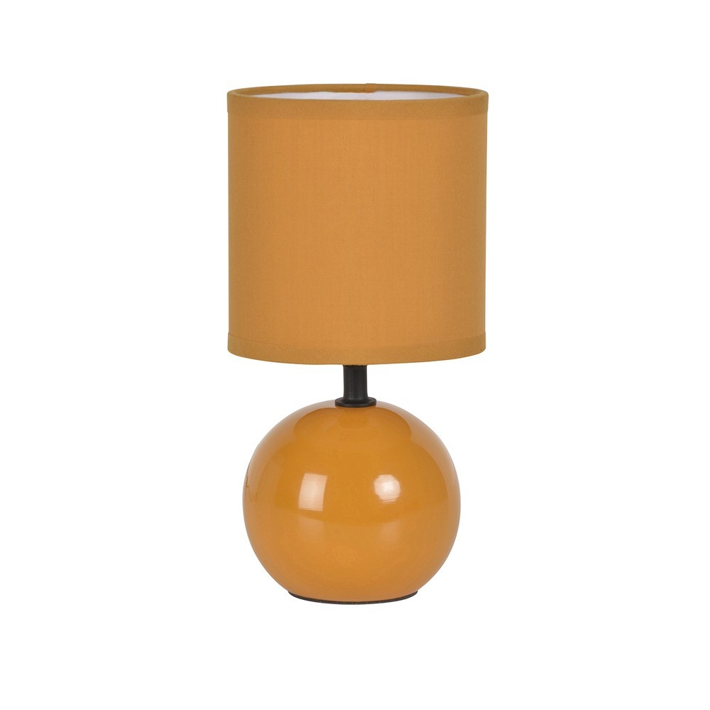Lampe De Chevet ETHNIKA Corep – Métal Et Tissu – Hauteur 39 Cm – Couleur Terracotta, Crème Ou Noir Mat – Douille E14 - 9