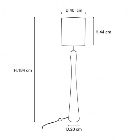 Lampadaire Mokuzaï Blanc