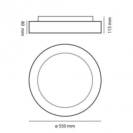 Plafonnier á LED Silen Dimmable (40W)