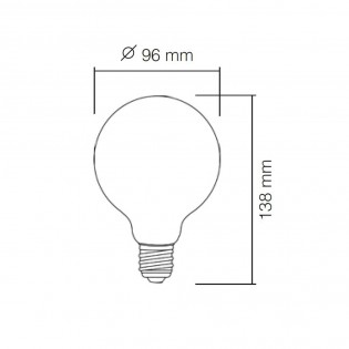 Ampoulé á LED E27 G95 Ambre Dimmable (8W)