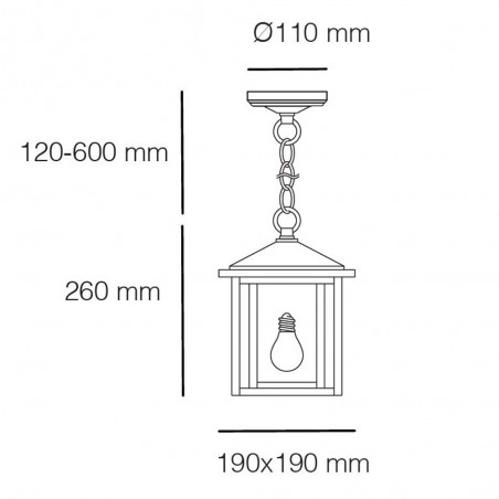 Lampe de plafond d'exterieur Ronda