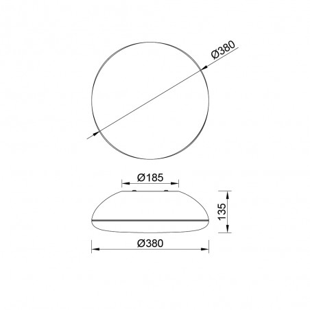 Plafón de techo Kazz 38