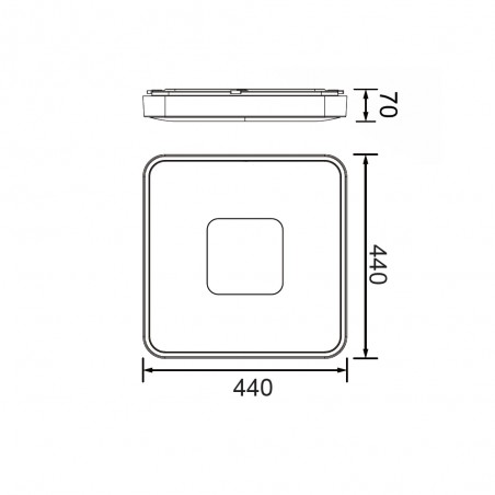 Plafón LED Coin Cuadrado Dimmable (80W)