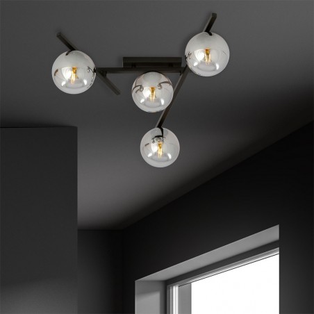 Plafonnier Tramas Graphite (4 lumieres)