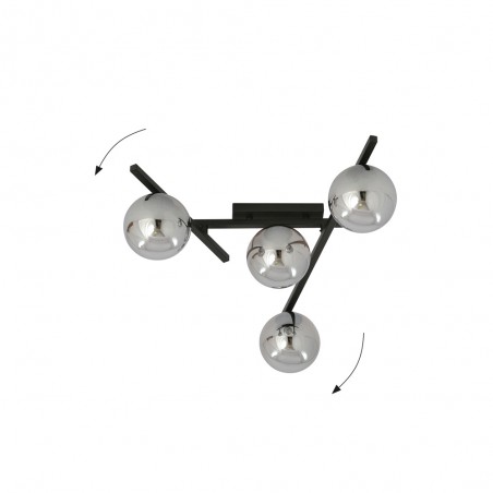 Plafonnier Tramas Graphite (4 lumieres)