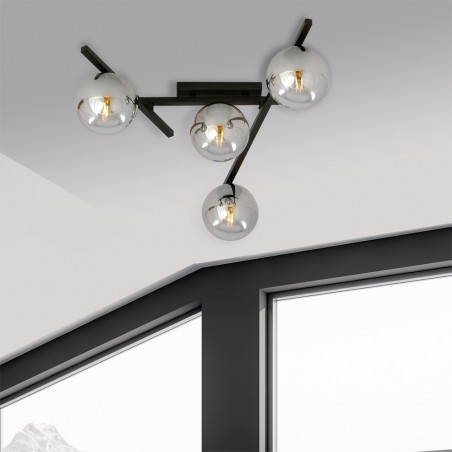 Plafonnier Tramas Graphite (4 lumieres)