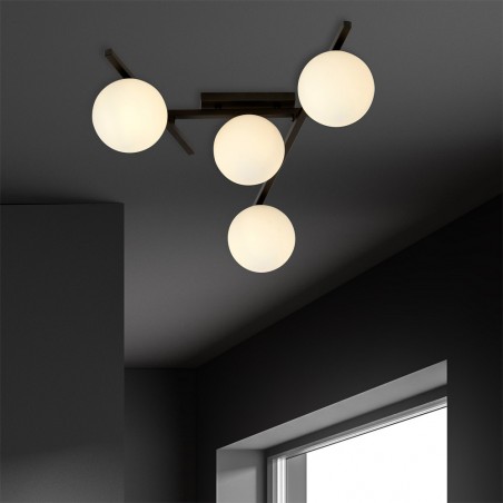 Plafonnier Tramas Opale (4 lumieres)