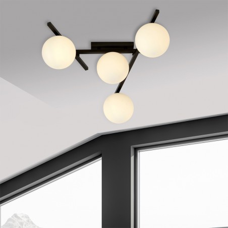 Plafonnier Tramas Opale (4 lumieres)