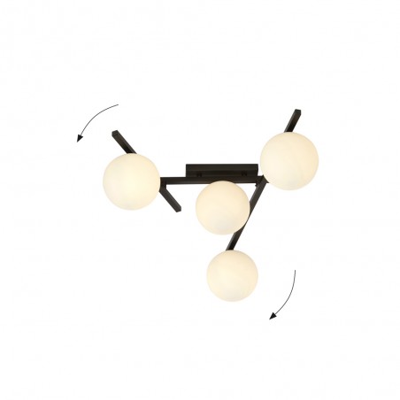 Plafonnier Tramas Opale (4 lumieres)