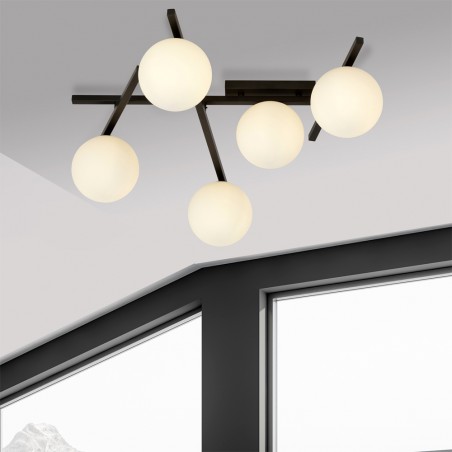Plafonnier Tramas Opale (5 lumieres)