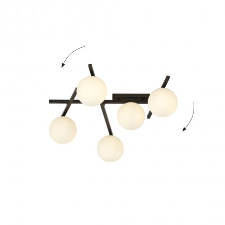 Plafonnier Tramas Opale (5 lumieres)