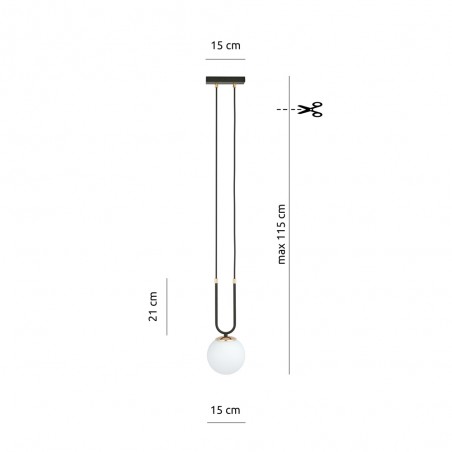 Lampe de plafond Megan Opal