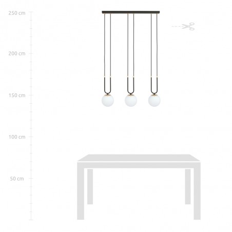 Lampe de plafond Megan Opal (3 lumieres)