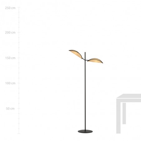 Lampadaire Cano Rotin (2 lumieres)