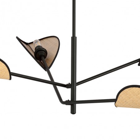 Lampe de plafond Cano Rotin (4 lumieres)