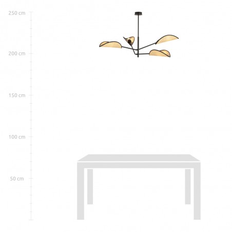 Lampe de plafond Cano Rotin (4 lumieres)