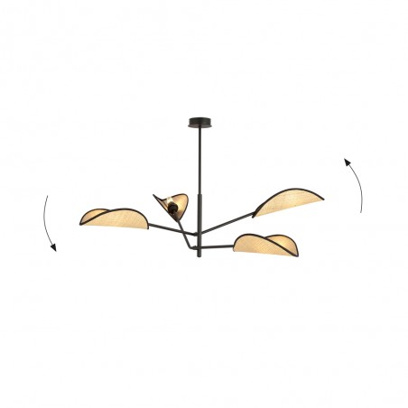 Lampe de plafond Cano Rotin (4 lumieres)