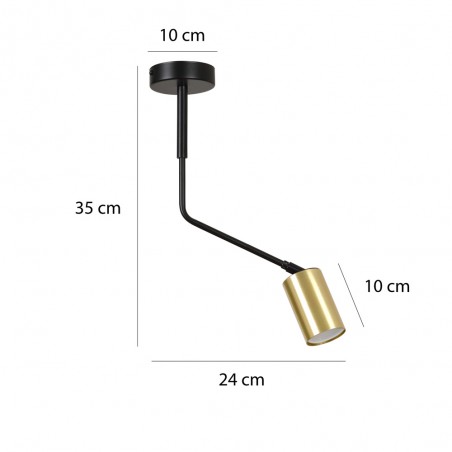 Spot de plafond Norber Noir