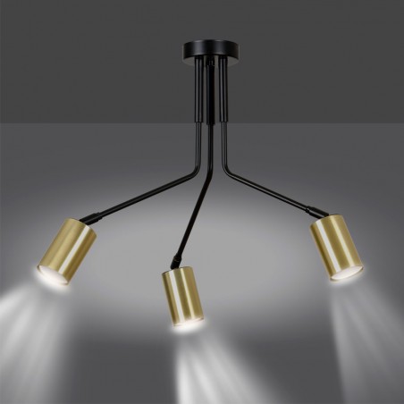 Plafonnier Norber Noir (3 lumieres)