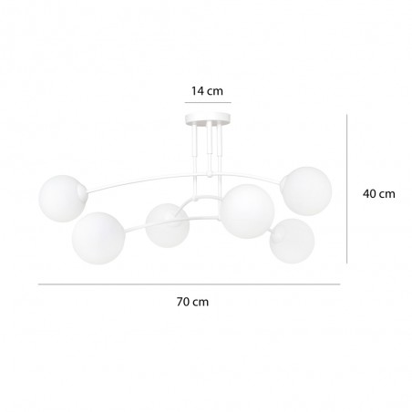 Plafonnier Mobis Blanc (6 lumieres)