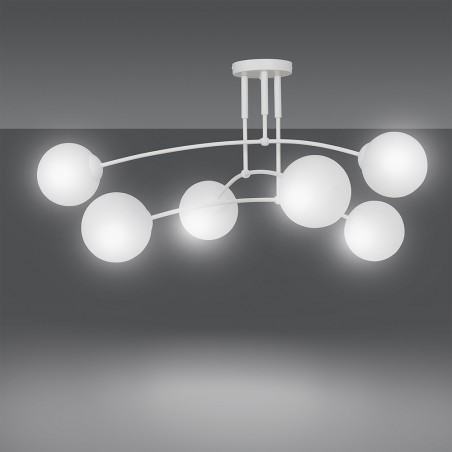 Plafonnier Mobis Blanc (6 lumieres)