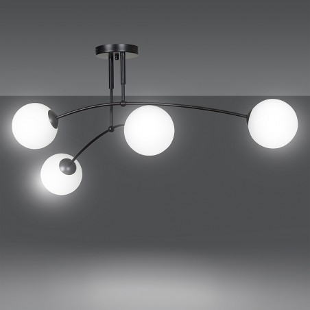 Plafonnier Mobis Noir (4 lumieres)