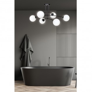 Plafonnier Mobis Noir (6 lumieres)