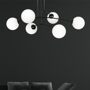 Plafonnier Mobis Noir (6 lumieres)