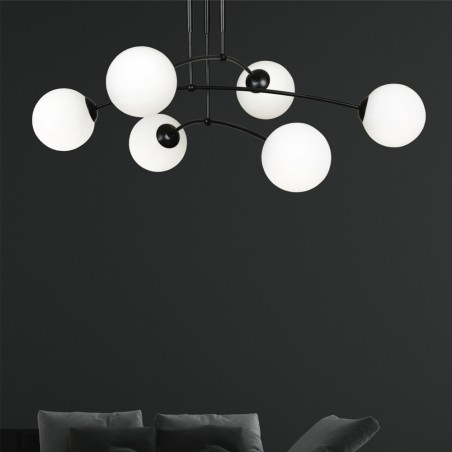 Plafonnier Mobis Noir (6 lumieres)