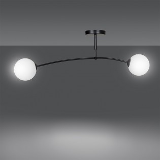 Plafonnier Mobis Noir (2 lumieres)