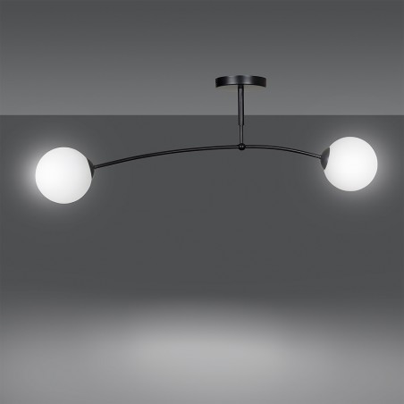 Plafonnier Mobis Noir (2 lumieres)