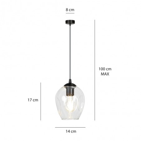 Lampe de plafond Domos Transparent