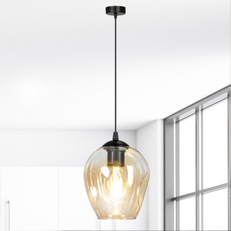 Lampe de plafond Domos Ambre