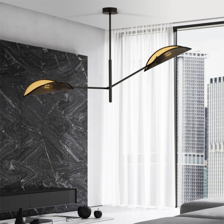 Lampe de plafond Cano Noir (2 lumieres)