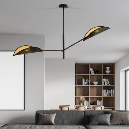 Lampe de plafond Cano Noir (2 lumieres)