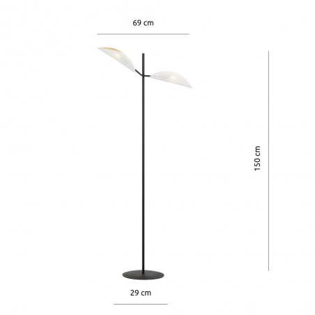 Lampadaire Cano Blanc (2 lumieres)