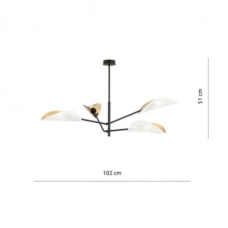 Lampe de plafond Cano Blanc (4 lumieres)