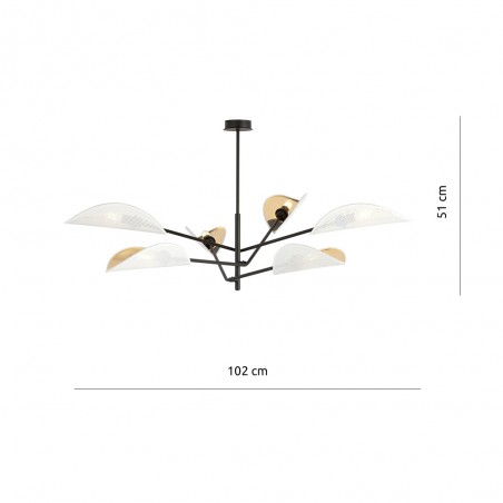 Lustre Cano Blanc (6 lumieres)