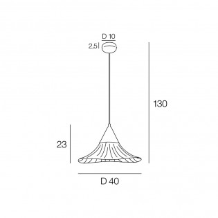 Lampe de plafond Lizzie Rotin