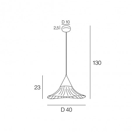 Lampe de plafond Lizzie Rotin