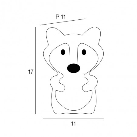 Lampe portable enfants LED Big Fox RGB (4W)