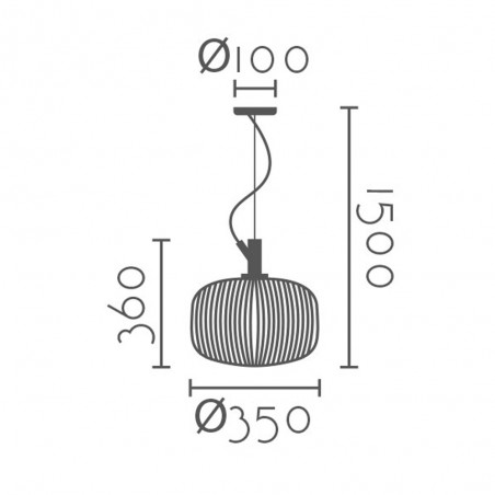 Lampe de plafond Carabo