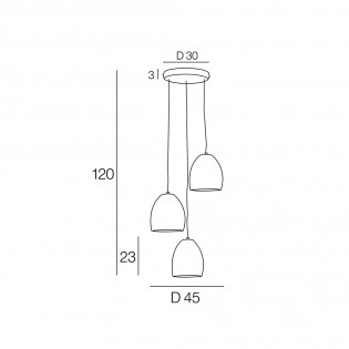 Lampe de suspension Spiral (3 lumieres)