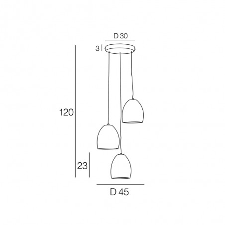 Lampe de suspension Spiral (3 lumieres)