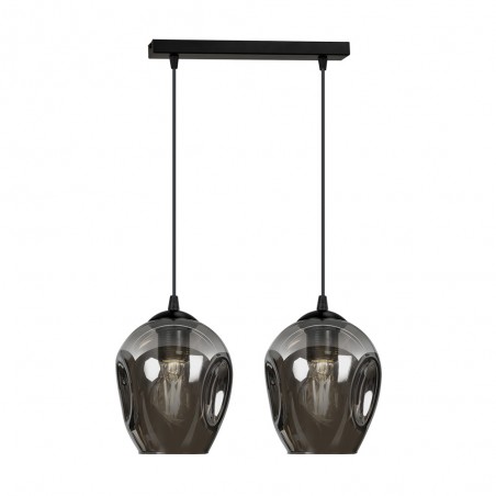 Regletté de plafond Domos Graphite (2 lumieres)