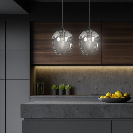 Regletté de plafond Domos Graphite (2 lumieres)
